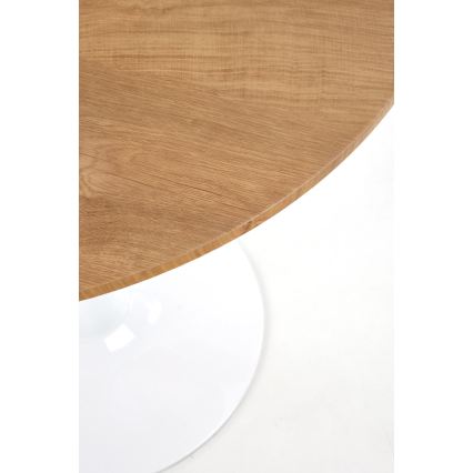 Esstisch LUGI Ø 80 cm Braun/Weiß