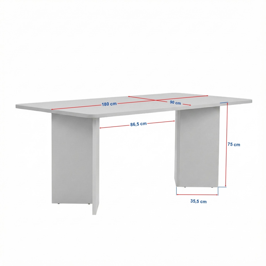 Esstisch NEL, 180 x 90 cm, Beige