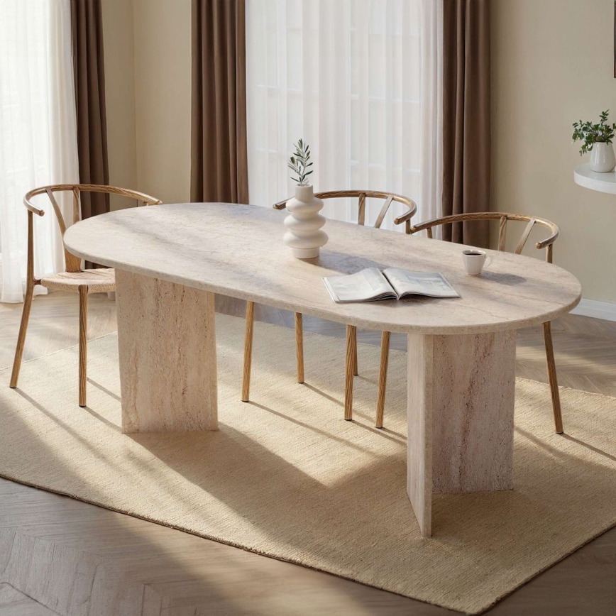 Esstisch NEL 200 × 90 cm, beige
