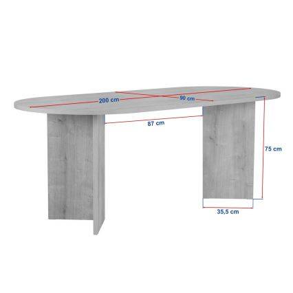 Esstisch NEL 200 × 90 cm, beige