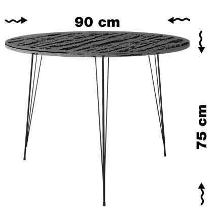 Esstisch SANDALF 75x90 cm braun