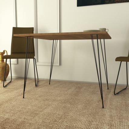 Esstisch SANDALF 75x90 cm braun/schwarz