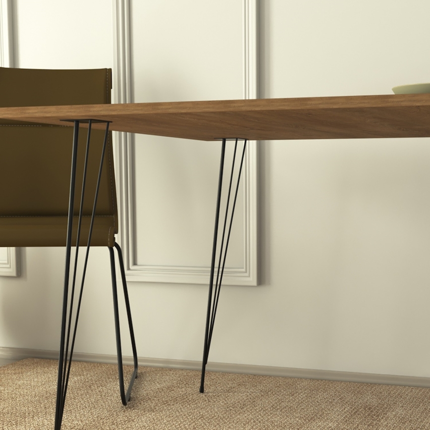 Esstisch SANDALF 75x90 cm braun/schwarz