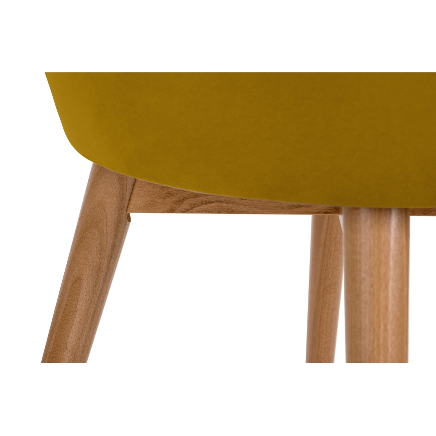 Esstischstuhl BAKERI 86x48 cm gelb/Buche