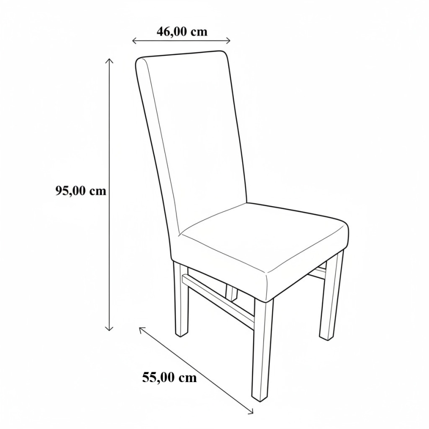 Esszimmerstuhl ALISON schwarz/Eiche