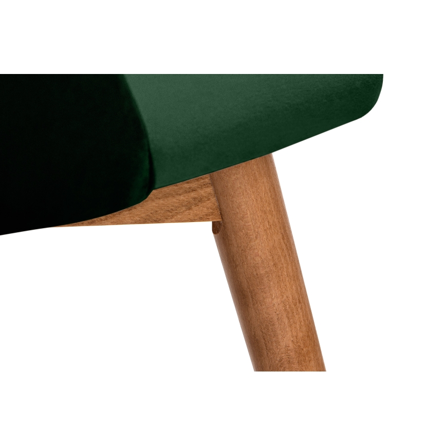 Esszimmerstuhl BAKERI 86x48 cm Dunkelgrün/helles Eichenholz