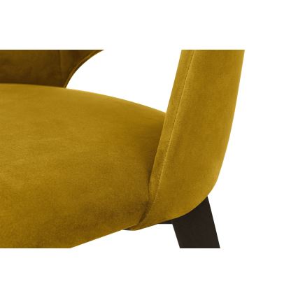 Esszimmerstuhl BOVIO 86x48 cm gelb/Buche