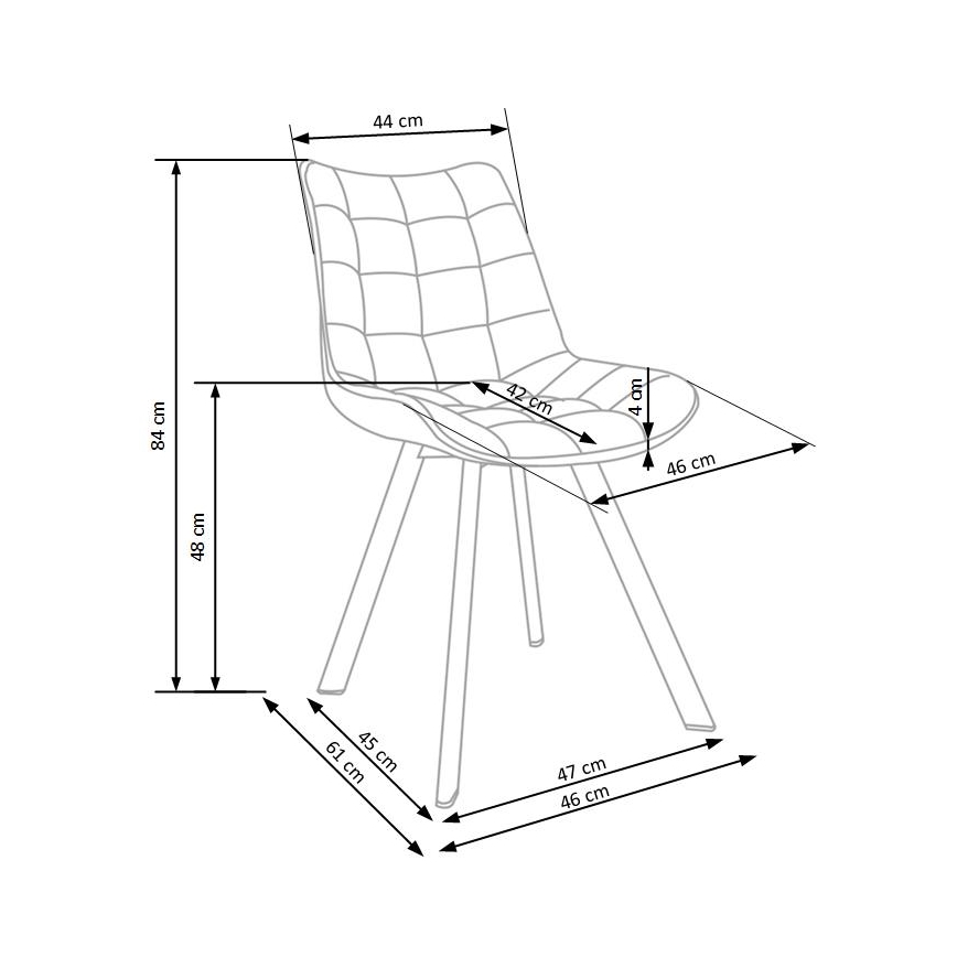 Esszimmerstuhl COMORO, 1 Stück, dunkelrot