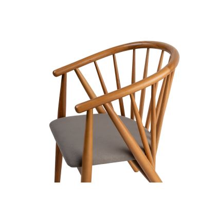Esszimmerstuhl DORIS 82x56 cm Eiche/grau