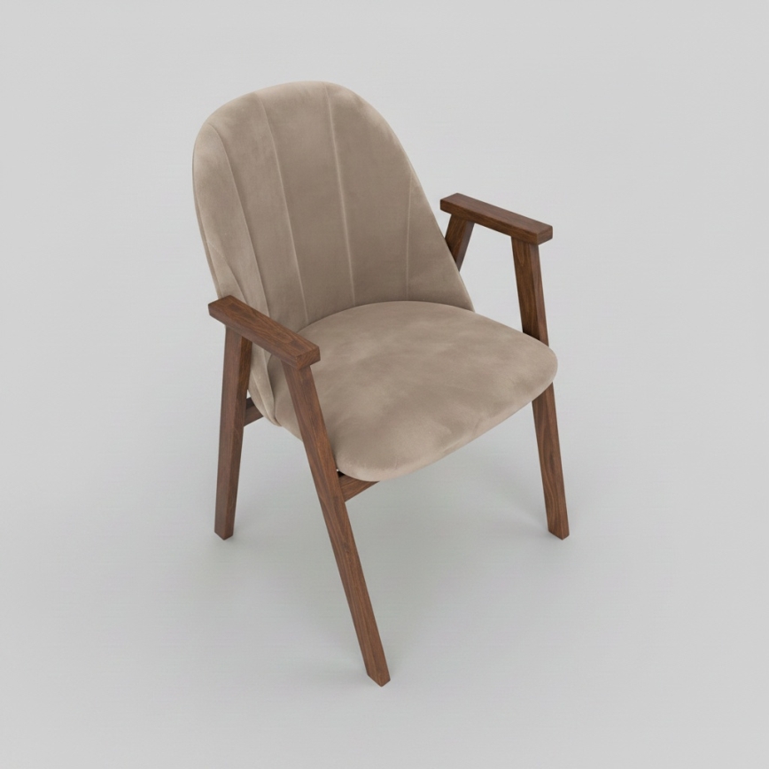 Esszimmerstuhl GARDA Walnuss/Beige