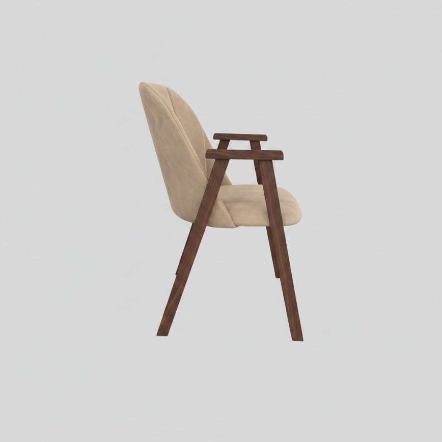 Esszimmerstuhl GARDA Walnuss/Beige