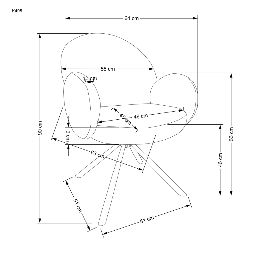 Esszimmerstuhl KIVA, 1 Stk., grau