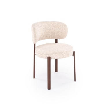 Esszimmerstuhl SIDUS, 1 Stk., beige/Nussbaum