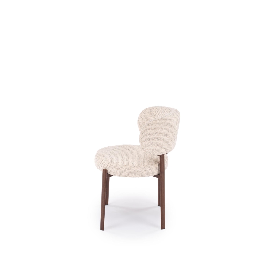 Esszimmerstuhl SIDUS, 1 Stk., beige/Nussbaum