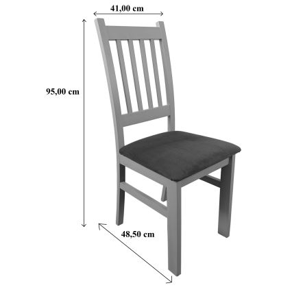 Esszimmerstuhl SIMON Buche/dunkelgrau
