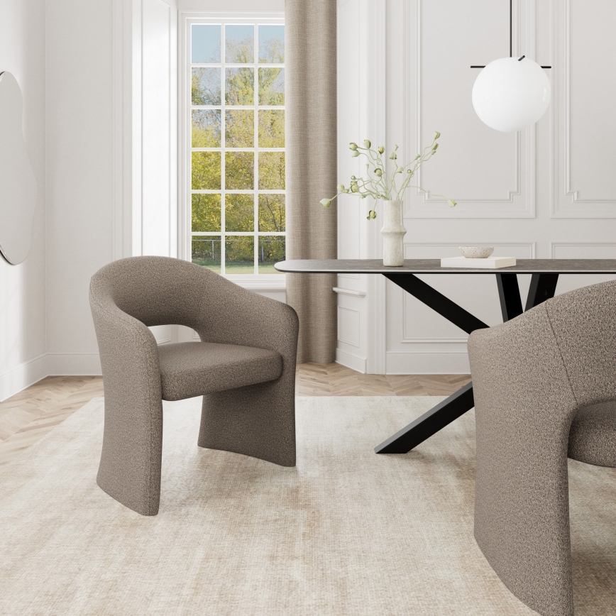 Esszimmerstuhl mit Armlehnen TORI taupe