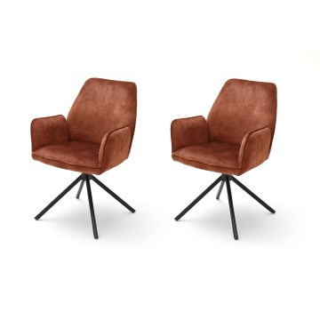 Esszimmerstühle NEXORO, 2er-Set, rot