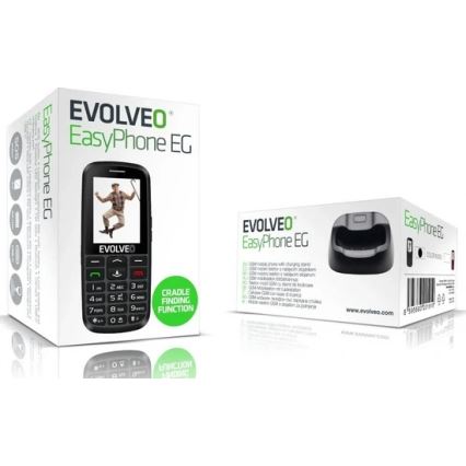 Evolveo - EasyPhone EG 4G Seniorenhandy, schwarz