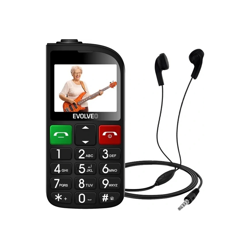 Evolveo - EasyPhone FL, Seniorenhandy, schwarz
