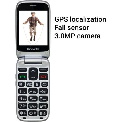 Evolveo - EasyPhone FS, Klapptelefon 2.8 rot