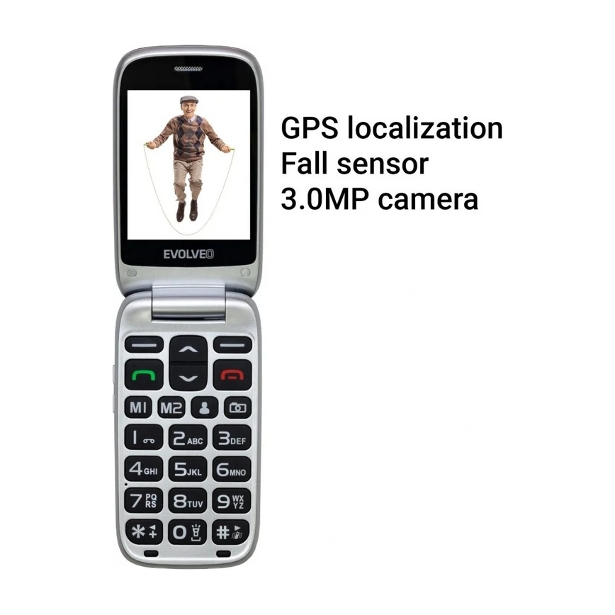 Evolveo - EasyPhone FS, Klapptelefon 2.8 rot