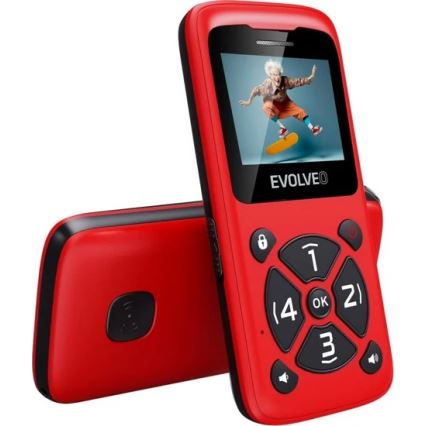Evolveo - EasyPhone ID Mobiltelefon für Senioren rot