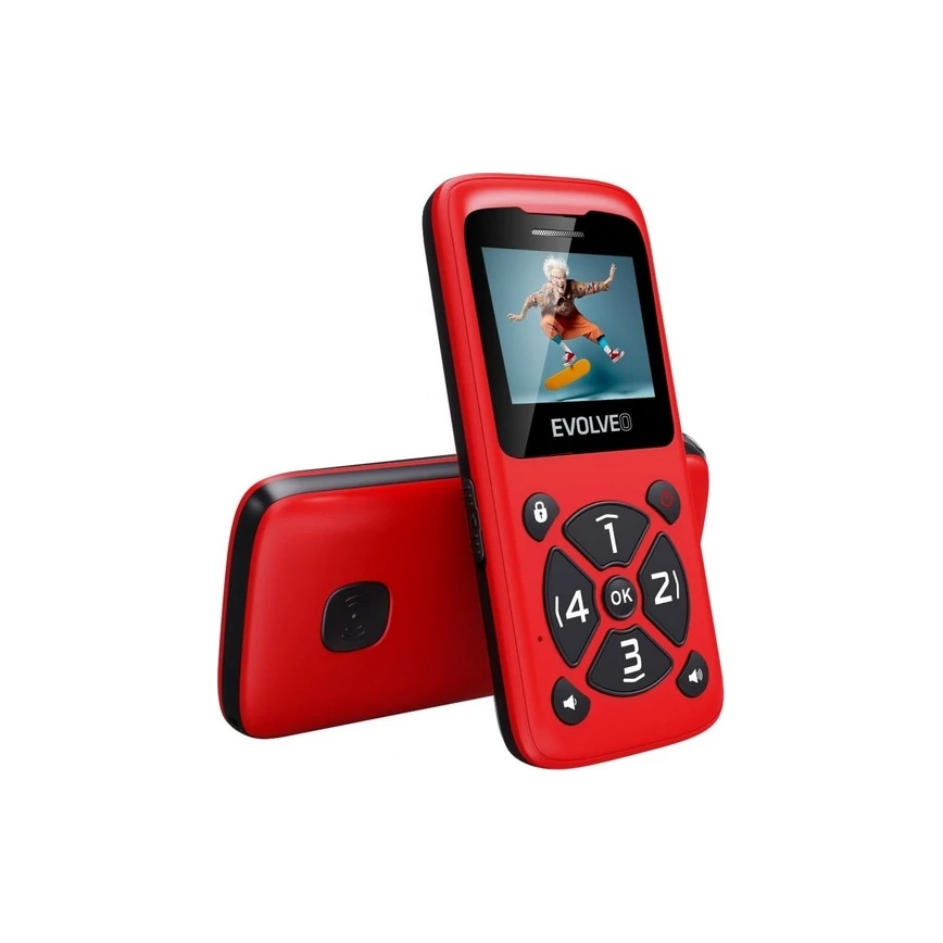 Evolveo - EasyPhone ID Mobiltelefon für Senioren rot