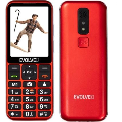 Evolveo - EasyPhone LT, 4G-Mobiltelefon für Senioren, rot