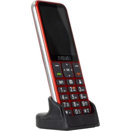 Evolveo - EasyPhone LT, 4G-Mobiltelefon für Senioren, rot