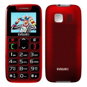 Evolveo - EasyPhone, Mobiltelefon für Senioren, Rot