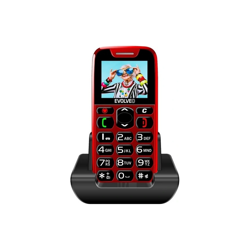 Evolveo - EasyPhone Mobiltelefon für Senioren rot