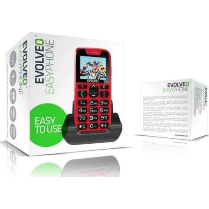 Evolveo - EasyPhone Mobiltelefon für Senioren rot