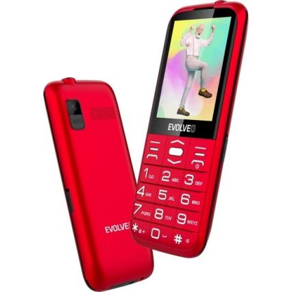Evolveo - EasyPhone XO Mobiltelefon für Senioren, rot