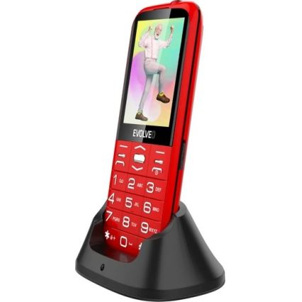 Evolveo - EasyPhone XO Mobiltelefon für Senioren, rot