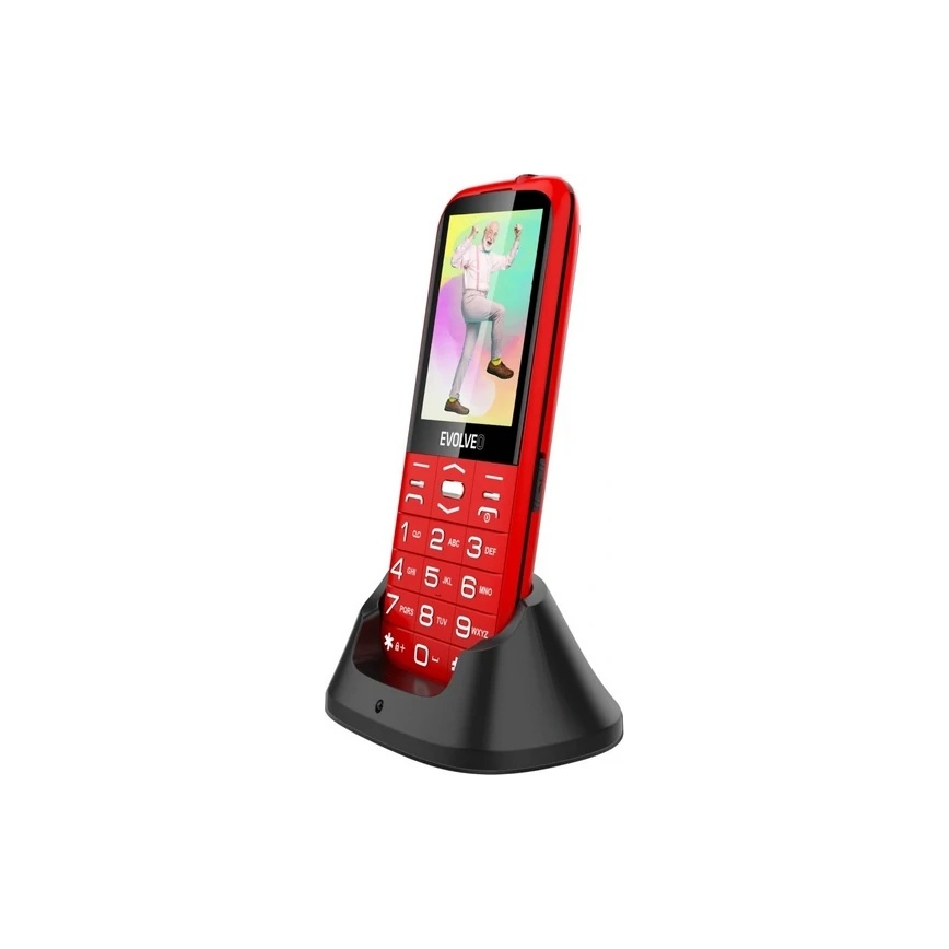 Evolveo - EasyPhone XO Mobiltelefon für Senioren, rot