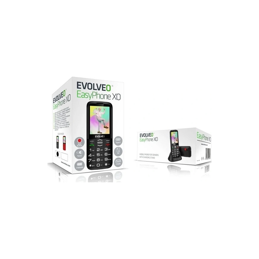 Evolveo - EasyPhone XO Seniorenhandy, schwarz
