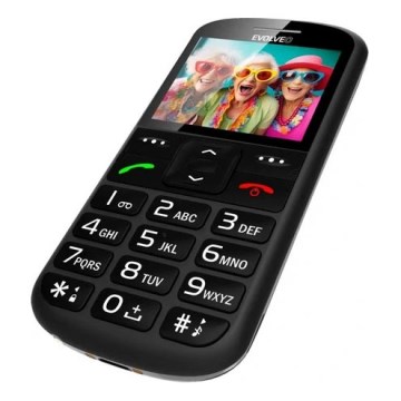 Evolveo - EasyPhone XS, Mobiltelefon für Senioren, schwarz