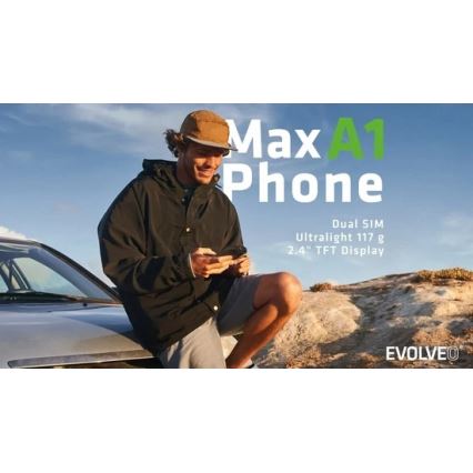 Evolveo - MaxPhone A1, Tastenhandy mit Dual-SIM, schwarz