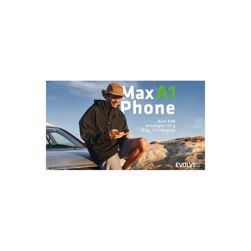 Evolveo - MaxPhone A1, Tastenhandy mit Dual-SIM, schwarz