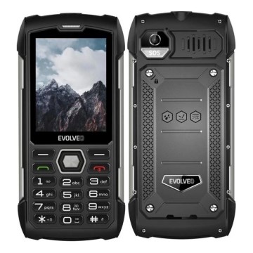 Evolveo - StrongPhone H1, wasserdichtes Dual-SIM-Handy, schwarz/silber