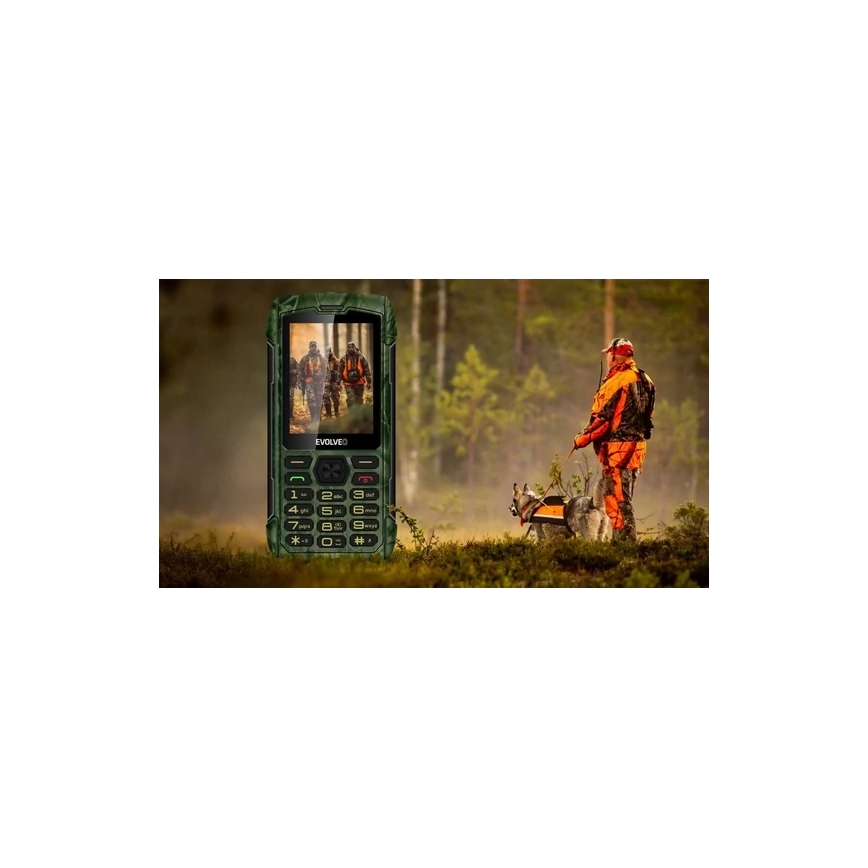 Evolveo - StrongPhone H1 wasserdichtes Dual-SIM-Telefon in Jagdtarnoptik
