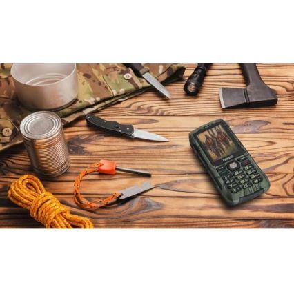 Evolveo - StrongPhone H1 wasserdichtes Dual-SIM-Telefon in Jagdtarnoptik