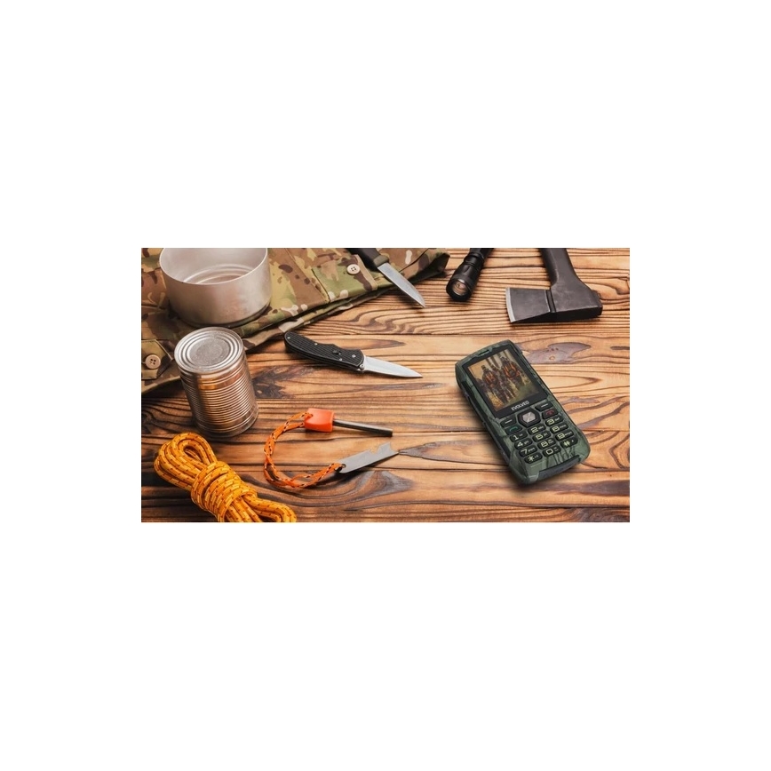 Evolveo - StrongPhone H1, wasserdichtes Dual-SIM-Telefon in Jagdtarnung