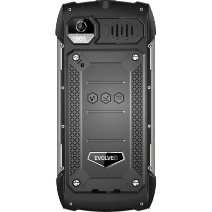 Evolveo - StrongPhone H1, wasserdichtes Dual-SIM-Telefon, schwarz - silber