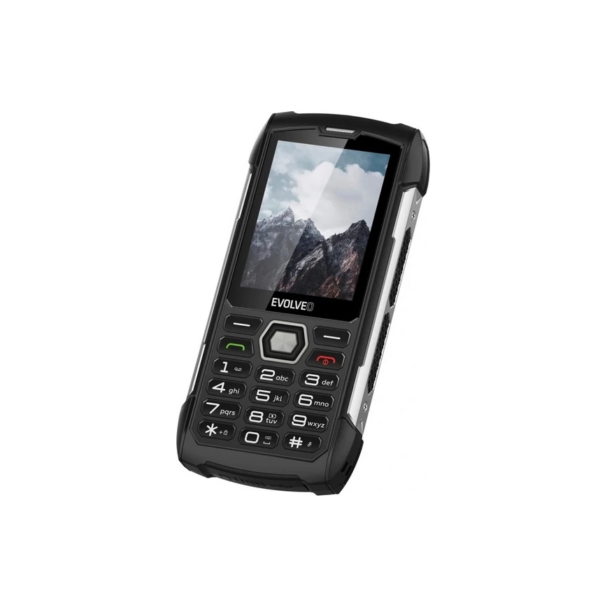 Evolveo - StrongPhone H1, wasserdichtes Dual-SIM-Telefon, schwarz - silber
