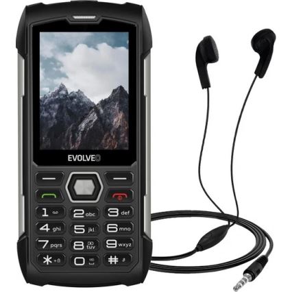 Evolveo - StrongPhone H1, wasserdichtes Dual-SIM-Telefon, schwarz - silber