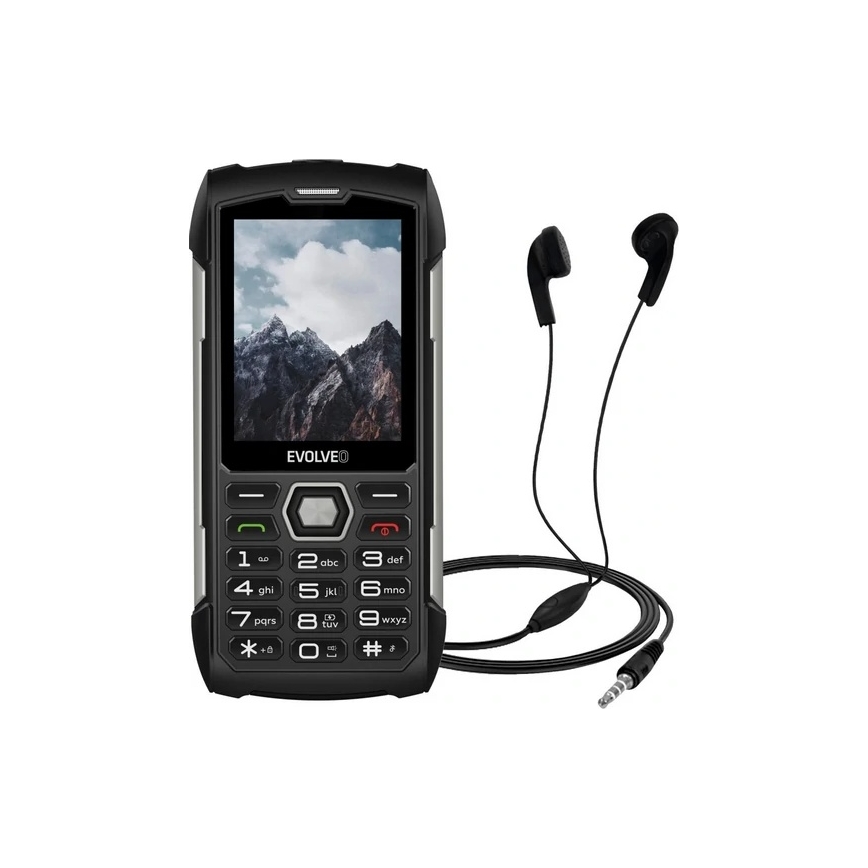 Evolveo - StrongPhone H1, wasserdichtes Dual-SIM-Telefon, schwarz - silber