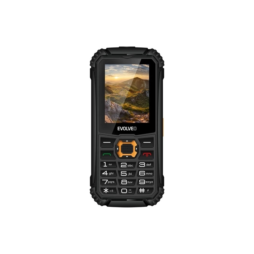 Evolveo - StrongPhone Q1, wasserdichtes Dual-SIM-Handy, schwarz/orange