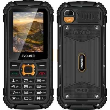 Evolveo - StrongPhone Q1, wasserdichtes Dual-SIM-Telefon, schwarz-orange