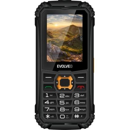 Evolveo - StrongPhone Q1 wasserdichtes Dual-SIM-Telefon schwarz/orange
